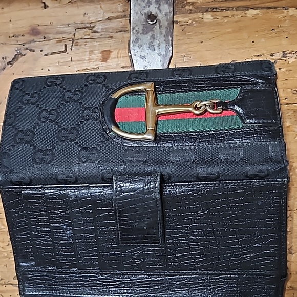 Gucci Wallet Vintage Black with Snaffle Bit - Picture 6 of 10